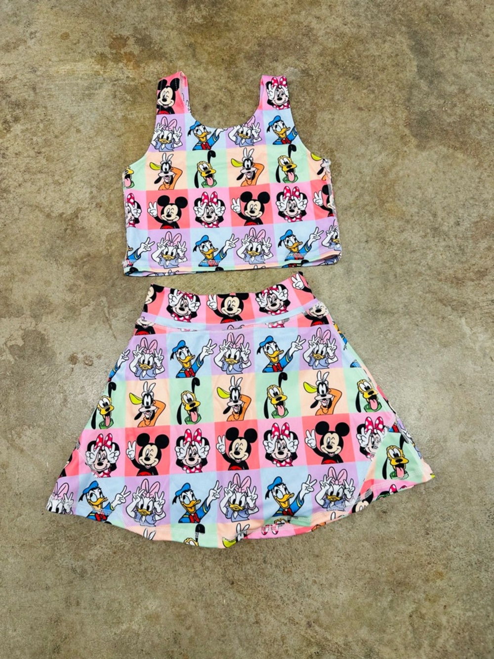 Disney Character Crop Top & Skirt Set - Pastel Multicolor - Picture 2 of 5